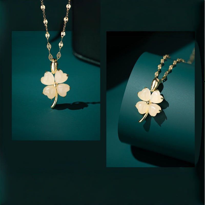 Collier Trèfle à Quatre Feuilles — Amour Éternel pour Votre Petite Amie