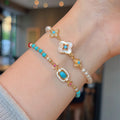 Collier en cristal naturel couronne vintage