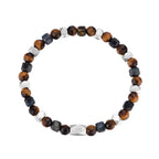 Bracelet Œil de tigre naturel — Style vintage neutre, polyvalent pour tous les looks