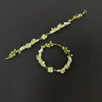 Bracelet tressé floral fait main