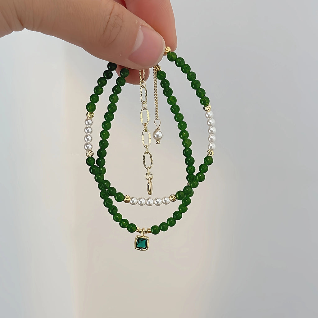 Collier en cristal naturel couronne vintage