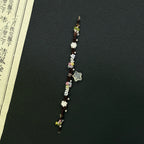 Bracelet tressé floral fait main