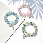 Bracelet de jade serpentin naturel Renouveau du lotus