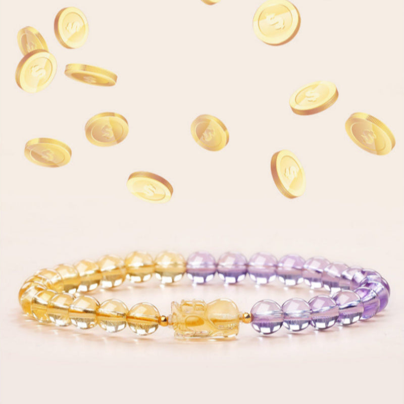 Bracelet en cristal naturel Énergie Or