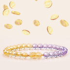 Bracelet en cristal naturel Énergie Or