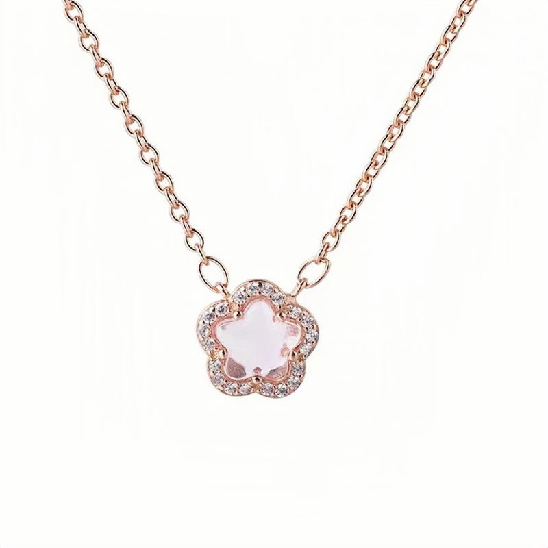 Starlight Sakura Natural Crystal Necklace - Beauty & New Beginnings