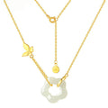 Butterfly Charm Hetian Jade Plum Blossom Necklace - Resilience & Safety