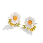 Boucles d'oreilles clous tournesol