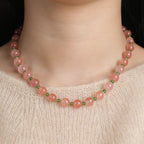 Southern Red Jasper & Hetian Jade Bracelet Necklace Set - Calm Energy for Busy Days