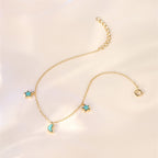 Star & Moon Turquoise Necklace Jewelry Set - Positive Vibes, Steady Peace