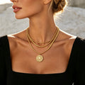 Evil Eye Gold Necklace - Repels Negative Misfortune