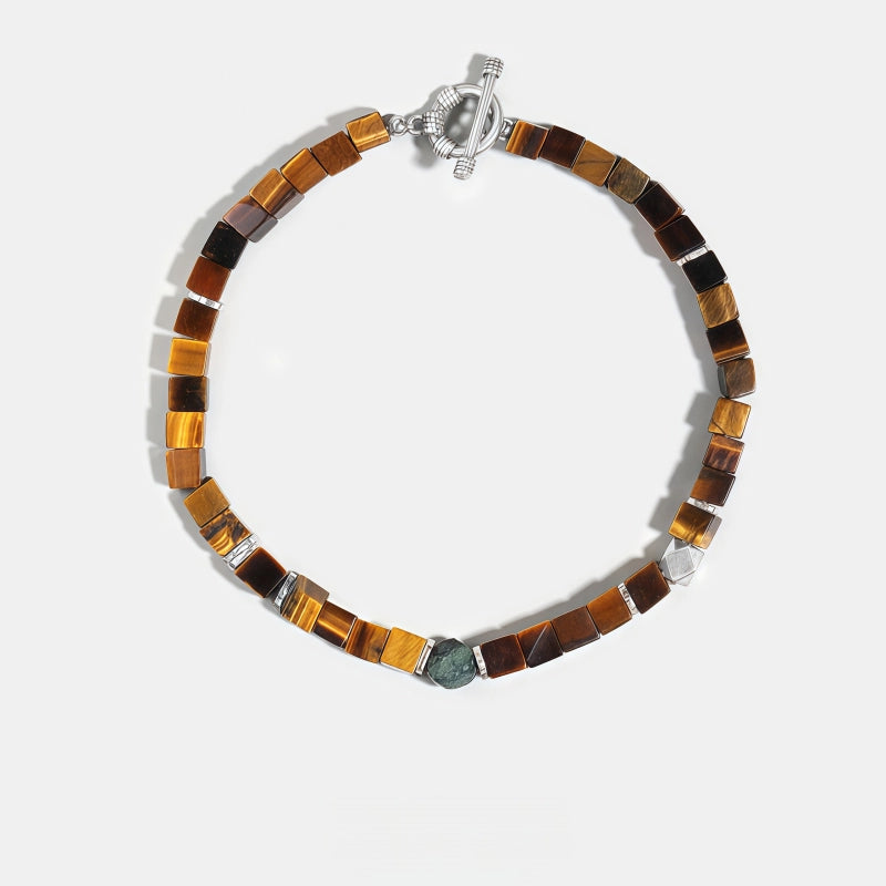 Bracelet en Œil de Tigre Naturel S925 pour Couple - Attraction de Richesse pour Homme, Cadeau de Saint-Valentin