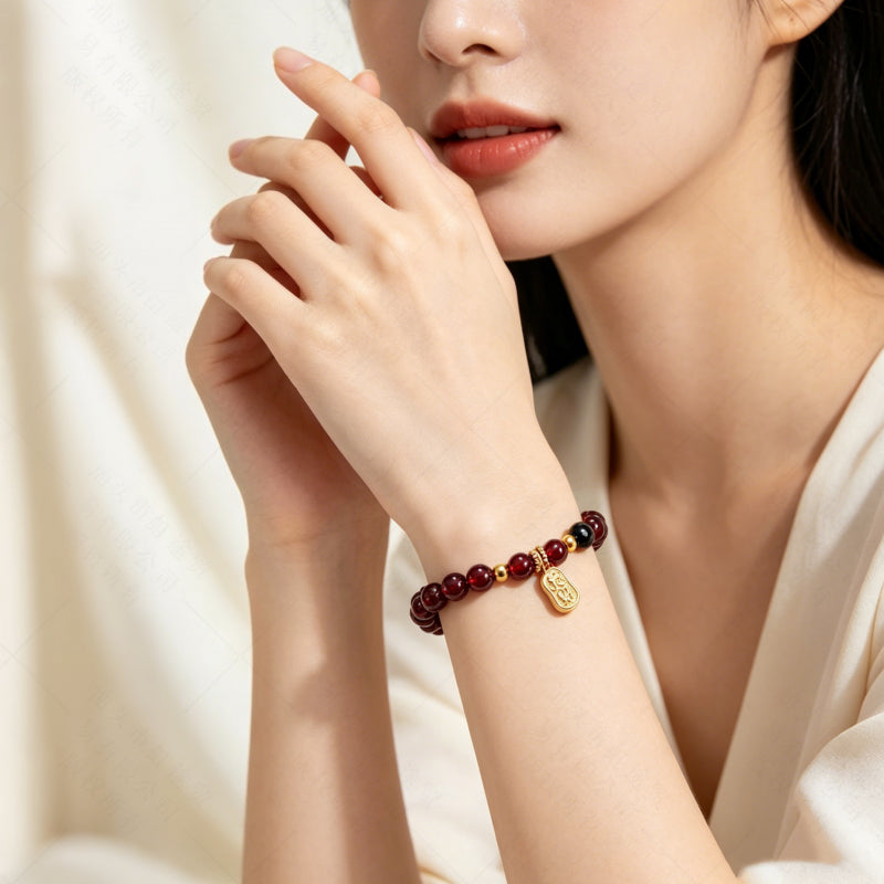 Natural Garnet Beaded Bracelet - Restore Your Inner Passion