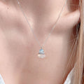 Collier Aigue-marine & Agate Naturelles - Équilibre l'Élément Eau, Améliore la Communication, Apaise l'Humeur