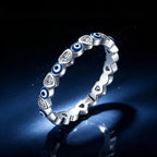 Bague Porte-Bonheur Œil Bleu Contre le Mauvais Œil