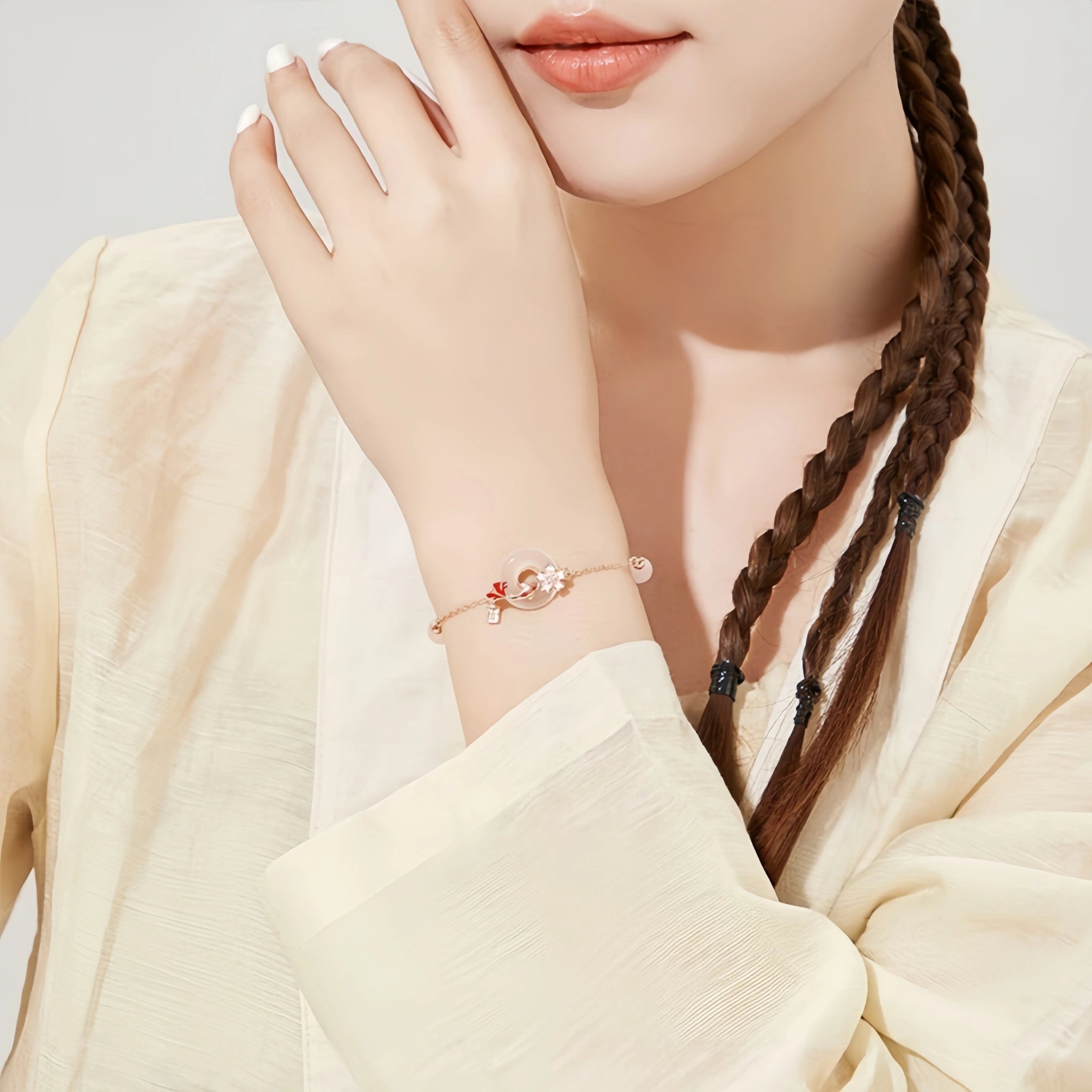Ping An Kou Bracelet & Necklace Set - Blessed with Good Fortune