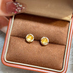 Boucles d'oreilles citrine taille « feu d'artifice » – Attirent richesse et carrière, énergie super étincelante