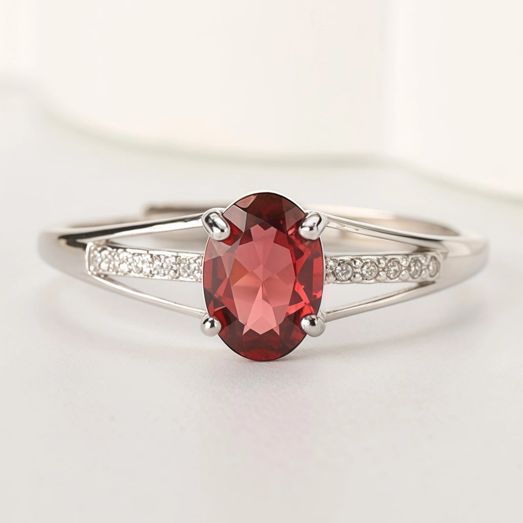 Natural Red Garnet Jewelry Set - Love & Protection