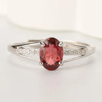 Natural Red Garnet Jewelry Set - Love & Protection