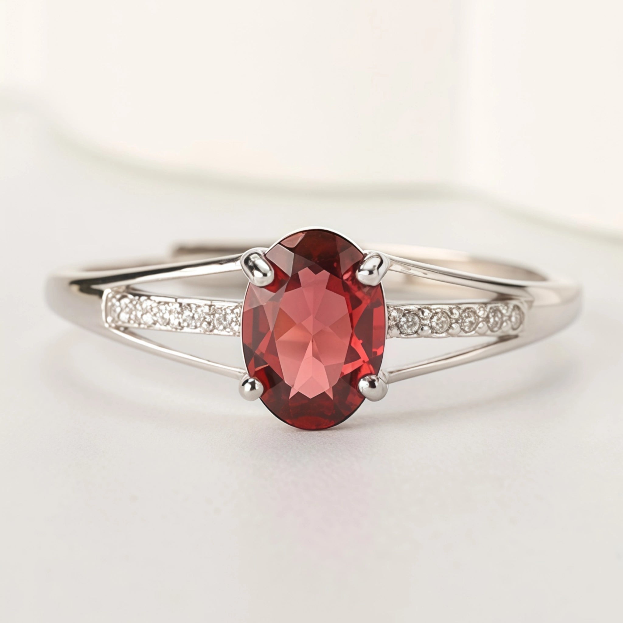 Natural Red Garnet Jewelry Set - Love & Protection