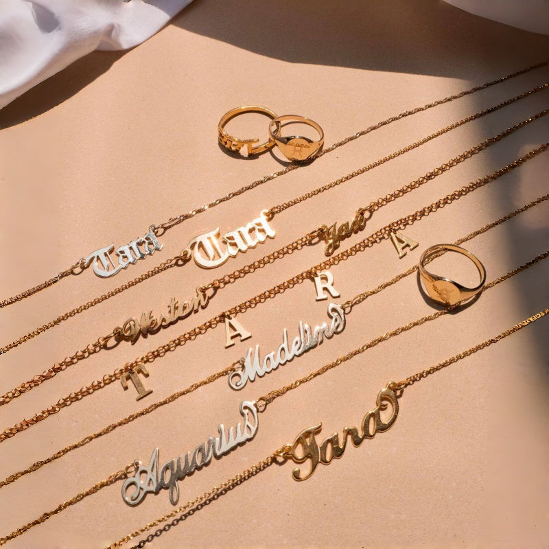 Customized Letter Necklace S925 Pure Silver Necklace English Name Necklace