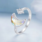 Bague ouverte Étoile et Lune – Portez votre fortune sous le ciel