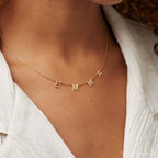 Sterling Silver 18K Gold Plated 26 Letter Custom Necklace Minimalist Versatile Personalized Name Choker