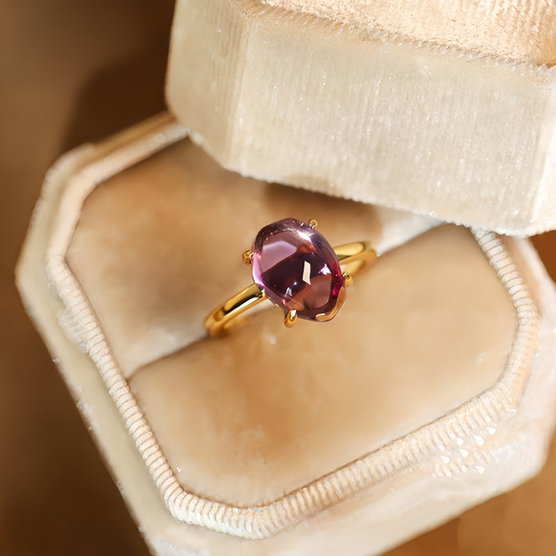Irregular Natural Amethyst Ring – Calm Mind, Deepen Intuition, Attract Peace