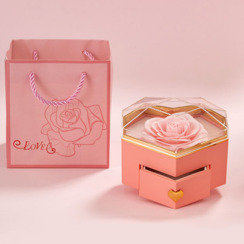 Romantic Heart Gift Box with Flower