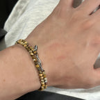 Natural Stone Faceted Bead Stackable Bracelet - Gentle Energy & Daily Healing