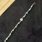 Bracelet tressé floral fait main
