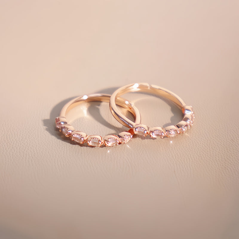 Bague Quartz Rose – Cœur Ouvert, Attire l'Amour, Épanouissement Printanier