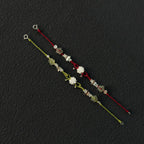 Bracelet tressé floral fait main