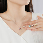 12 Birthstone Necklace for Women 925 Sterling Silver Dainty CZ Pendant Necklace Personalized Birthday Gift