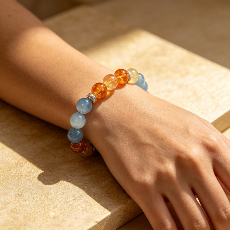 Constellation Natural Crystal Bracelet, Best Personal Gift to Friends