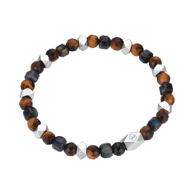 Bracelet Œil de tigre naturel — Style vintage neutre, polyvalent pour tous les looks