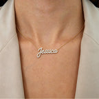 Custom Pave Diamond Name Necklace | Minimalist Luxury 925 Sterling Silver Letter Necklace