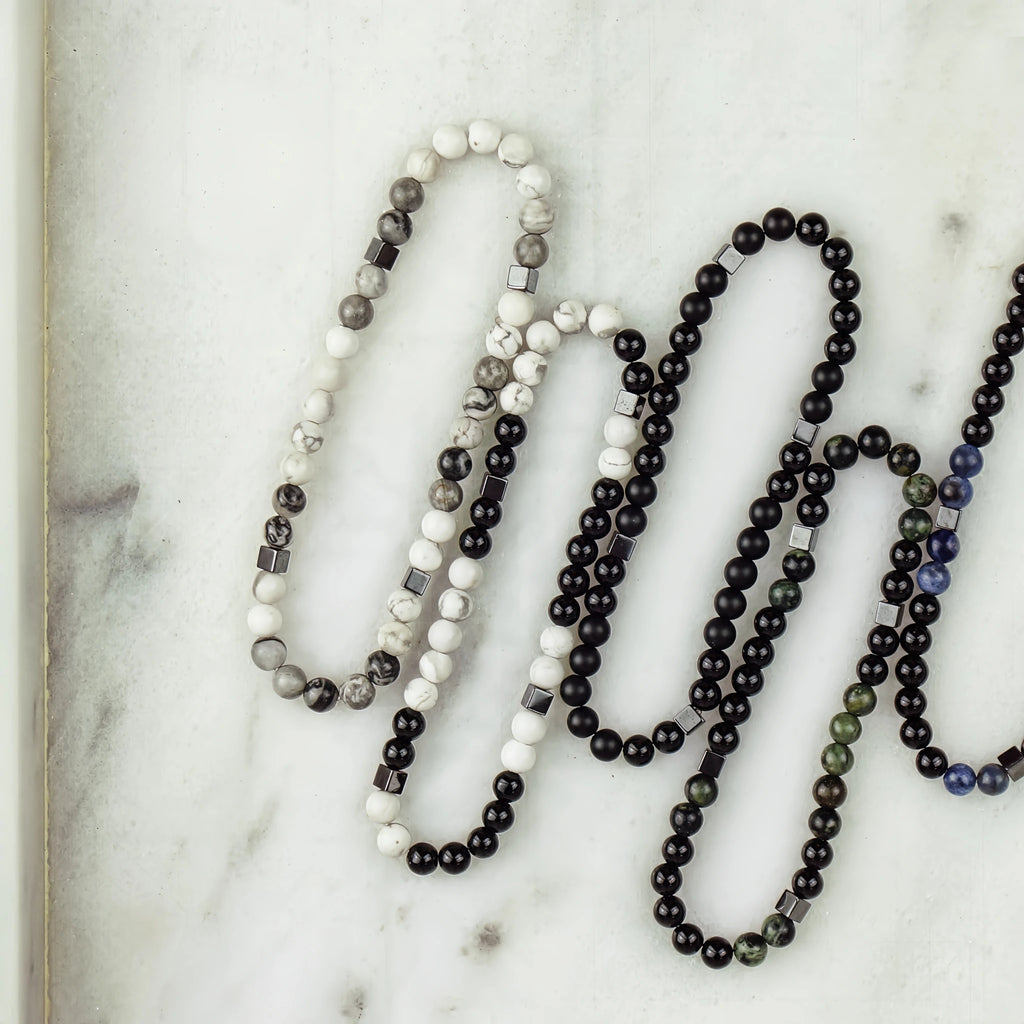 Thin Natural Stone Bracelet for Men & Women - Earth Energy & Minimal Daily Wear