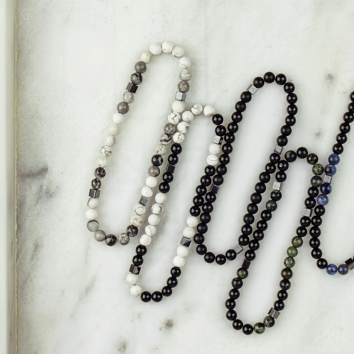 Thin Natural Stone Bracelet for Men & Women - Earth Energy & Minimal Daily Wear