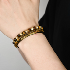 Bracelet en pierre naturelle œil de tigre, bracelet de perles de niche pour couples, cadeau pour hommes et femmes