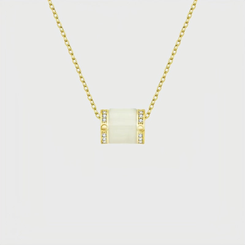 Plain Safety Hetian Jade Necklace