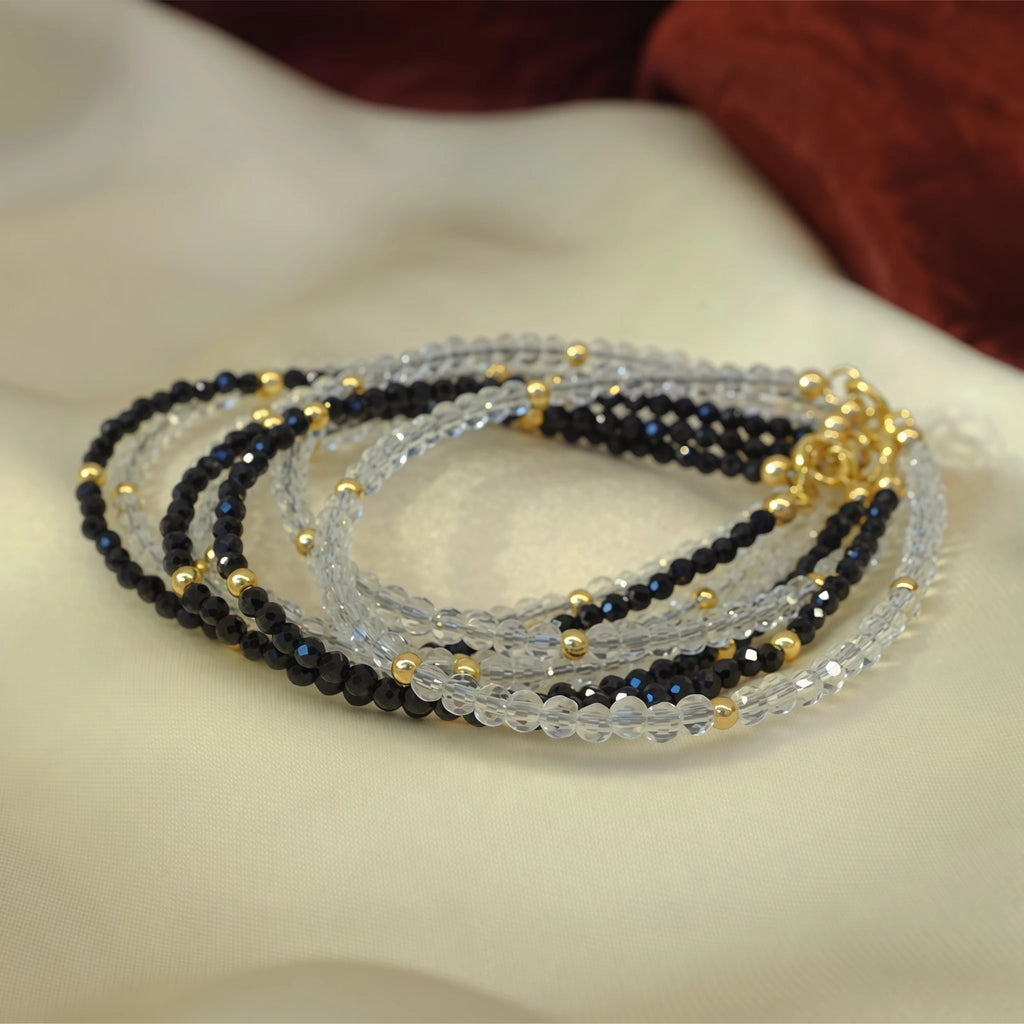 Collier en cristal naturel couronne vintage