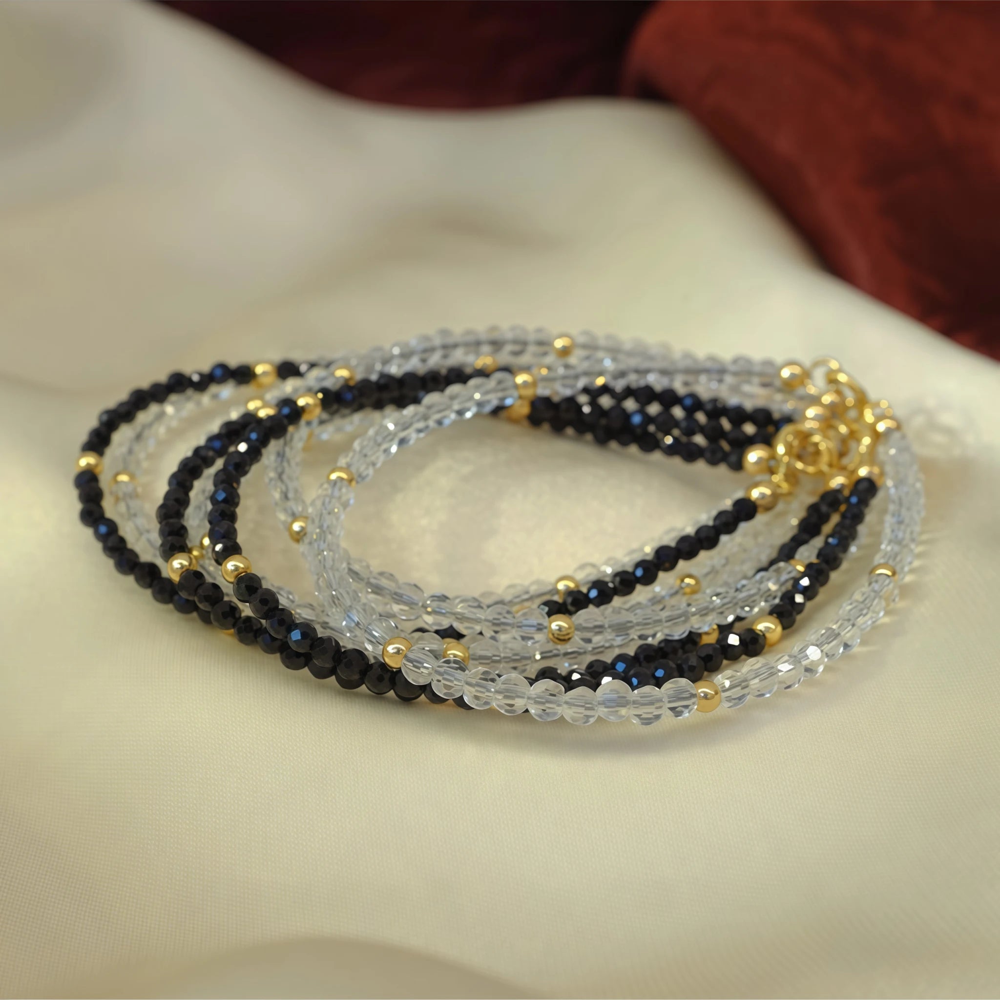 Collier en cristal naturel couronne vintage