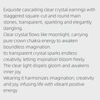 Boucles d'oreilles en cristal naturel Nimbus Bliss