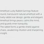 Boucles d'oreilles Améthyste Lapin Doré