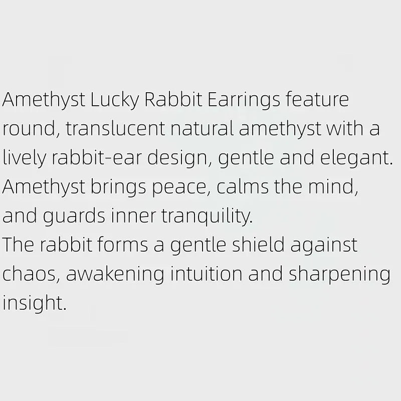 Golden Bunny Amethyst Earrings