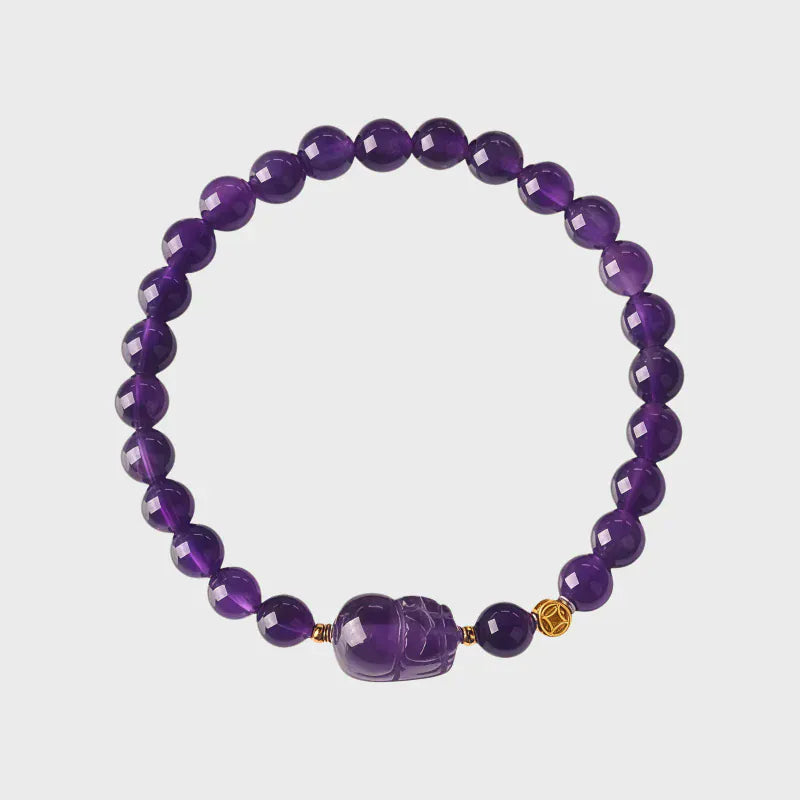 Purple Pi Xiu Natural Crystal Bracelet