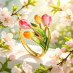 Tulip Fortune Faith Ring – Wear Love, Bloom Luck