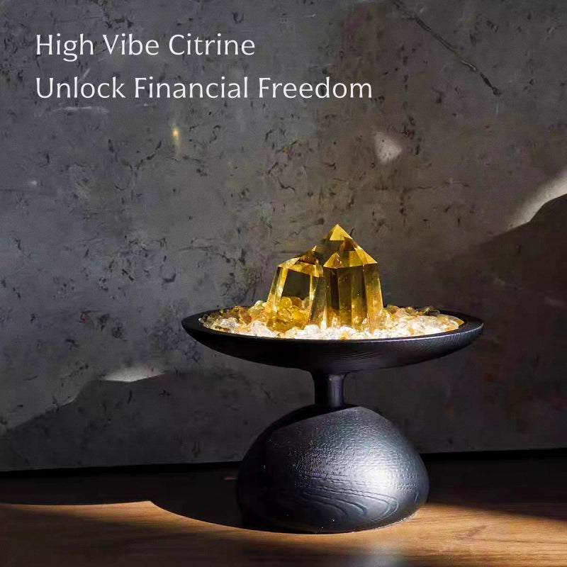 Natural Citrine Home Decor- Good Luck & Abundance