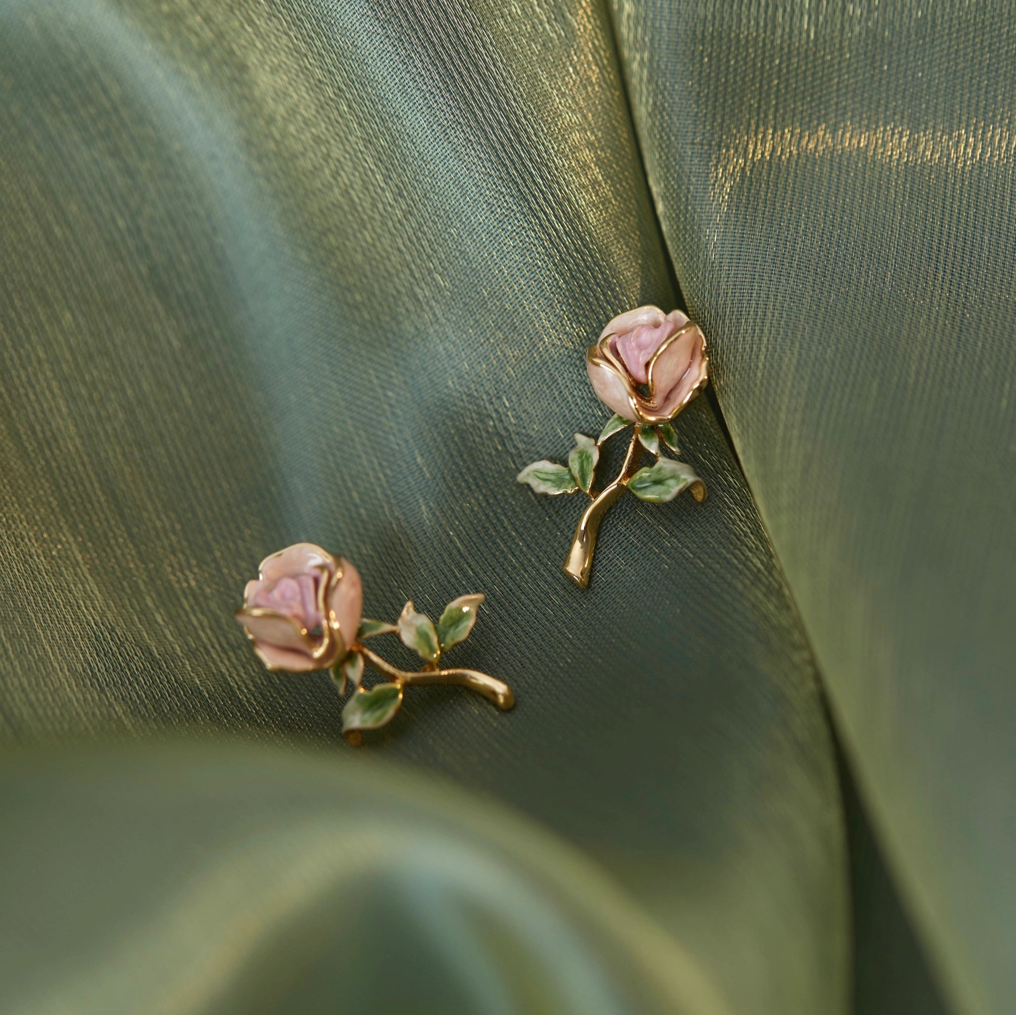 Rose Pink Necklace/Bracelet/Ring/Earrings Set - Sincere Romantic Love